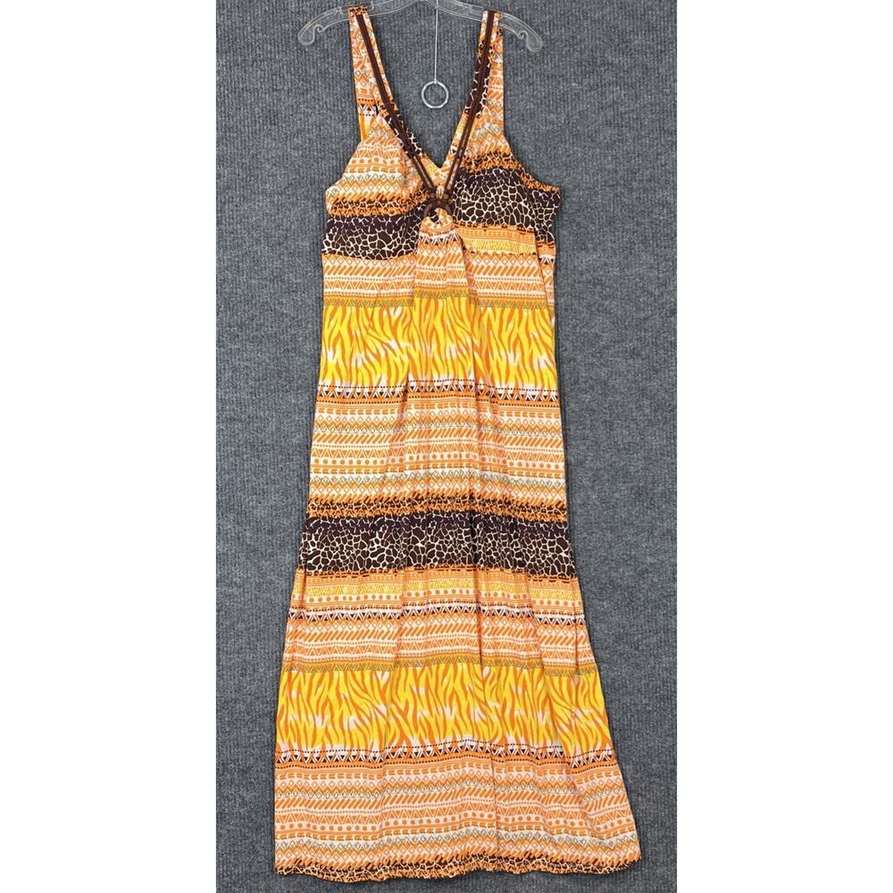 Womens Bohemian Mixed Stripe Maxi Dress Plus Size 3X Hippie Cruise Multi Color